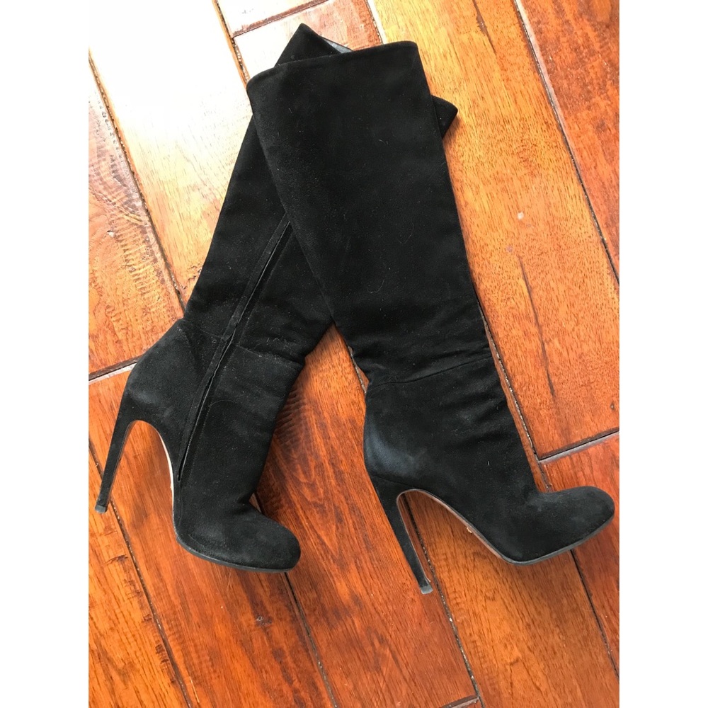 GUCCI Suede Knee High Boots, 323557